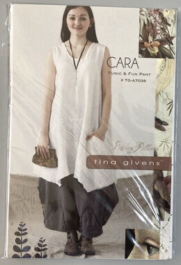 Tina Givens TG-A7038 Cara Tunic & Fun Pant Lagenlook Pattern Misses XS-2X UNCUT